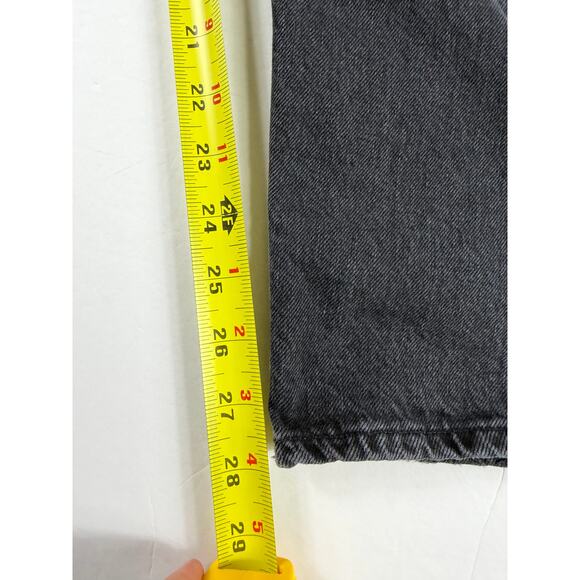 AGOLDE 90s Mid Rise Loose Jeans Photogram Black Wash Size 27 - Picture 9 of 10